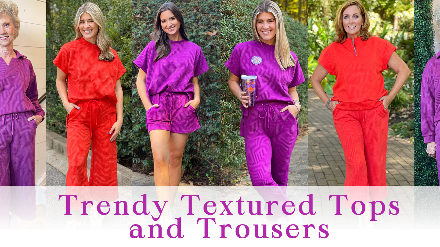Trendy Textured Tops and Trousers
