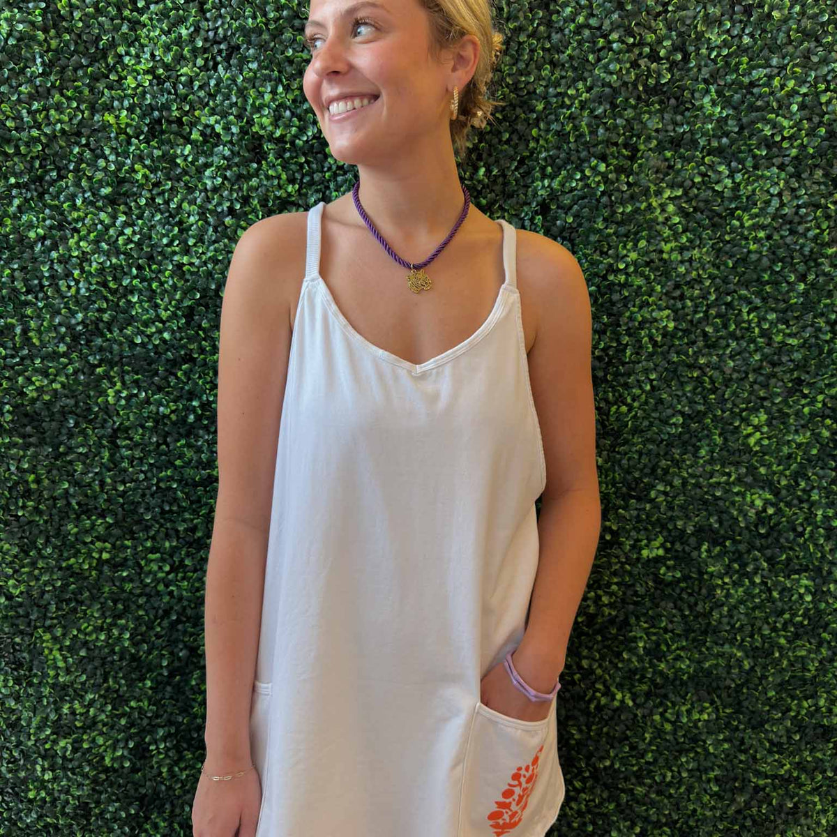 free people hot shot mini dress orange Hot Shot Mini Logo Dress White / Large