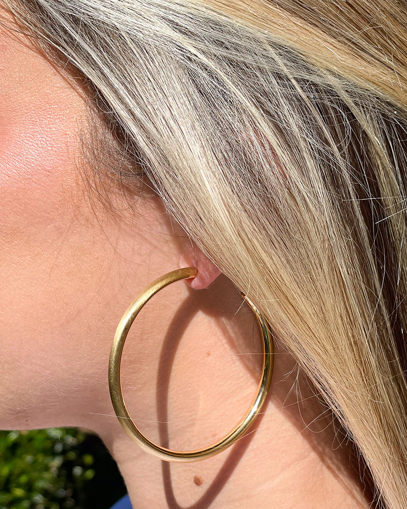 Michelle McDowell Nova Medium Gold Hoops main image 1