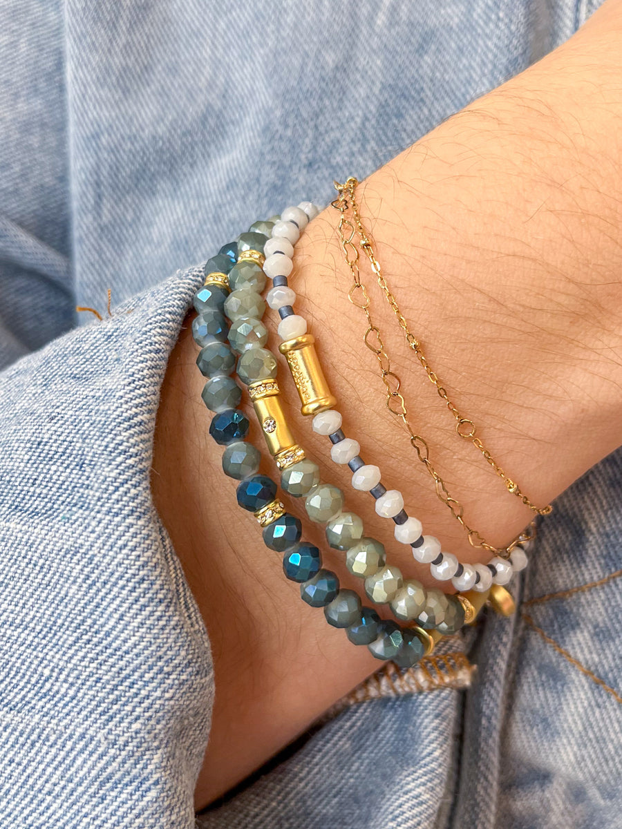Mystic Moss Toggle Bracelet Sea Foam - Spartina main image 1