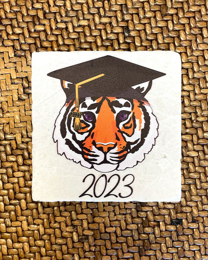 2023 Tiger Grad Stone Coaster – True Orange Boutique