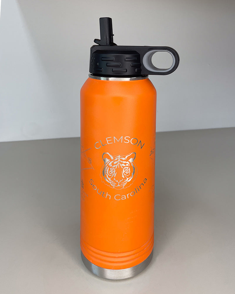 Clemson Map Insulated Water Bottle – True Orange Boutique