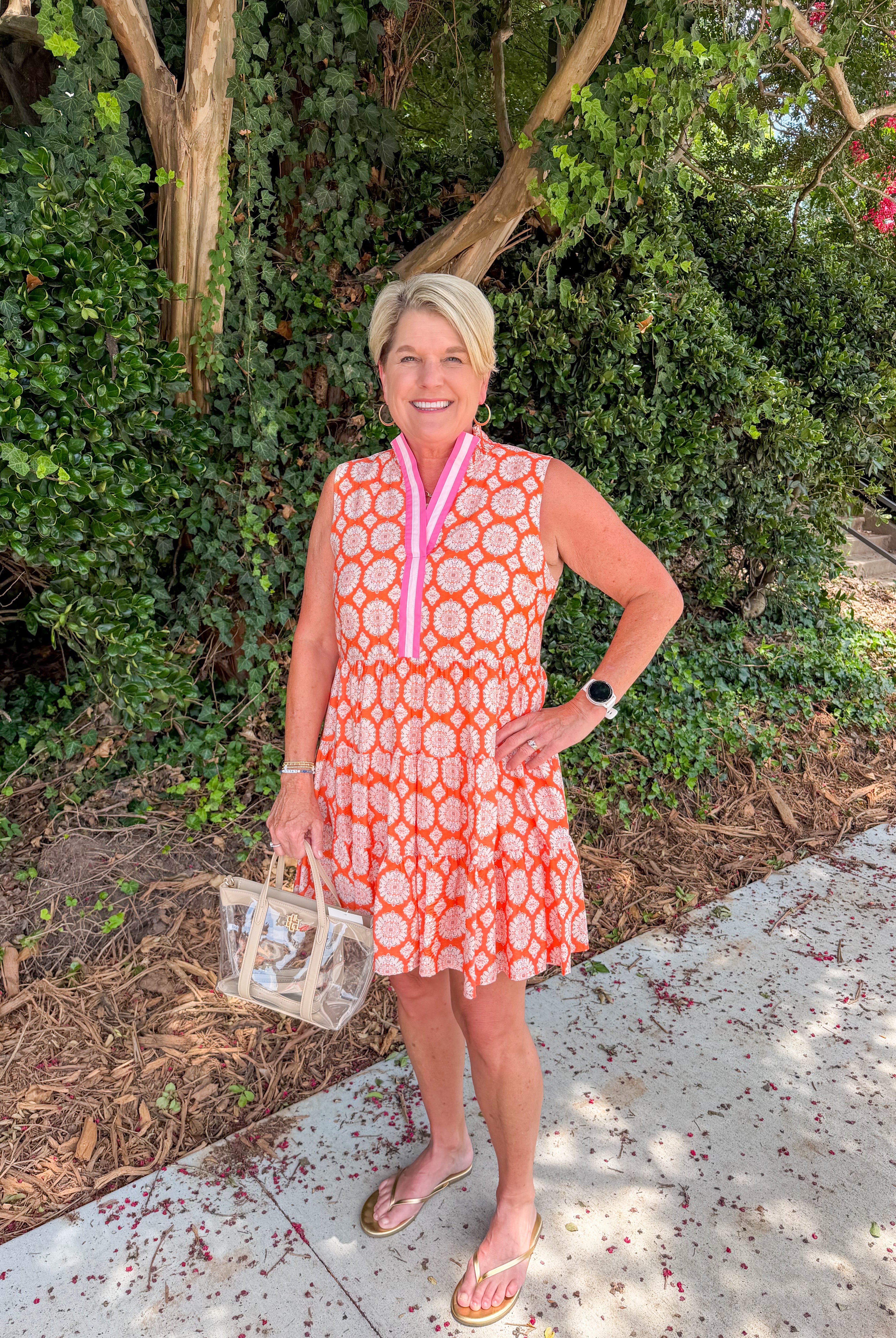 orange game day dress Game Day Glitter Dress