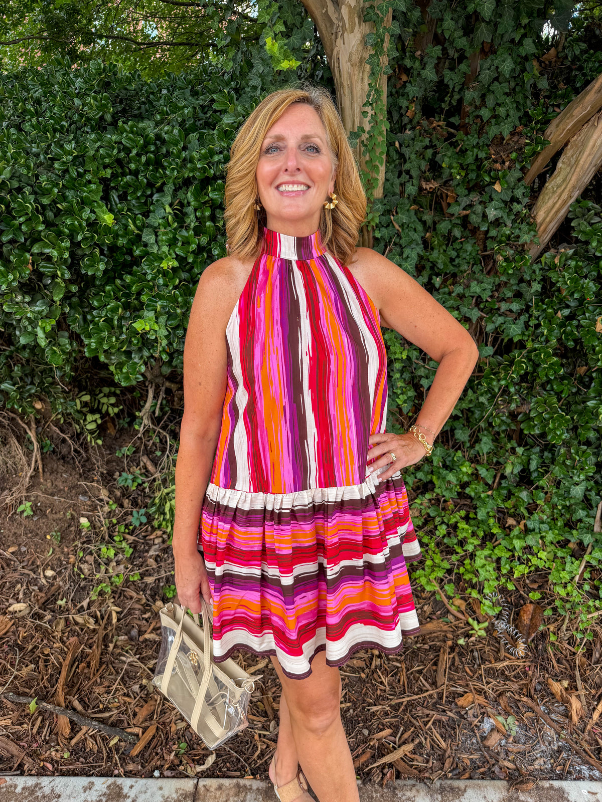 combination halter dress Copeland Mini - Plum Combo asymmetrical one shoulder maxi dresses