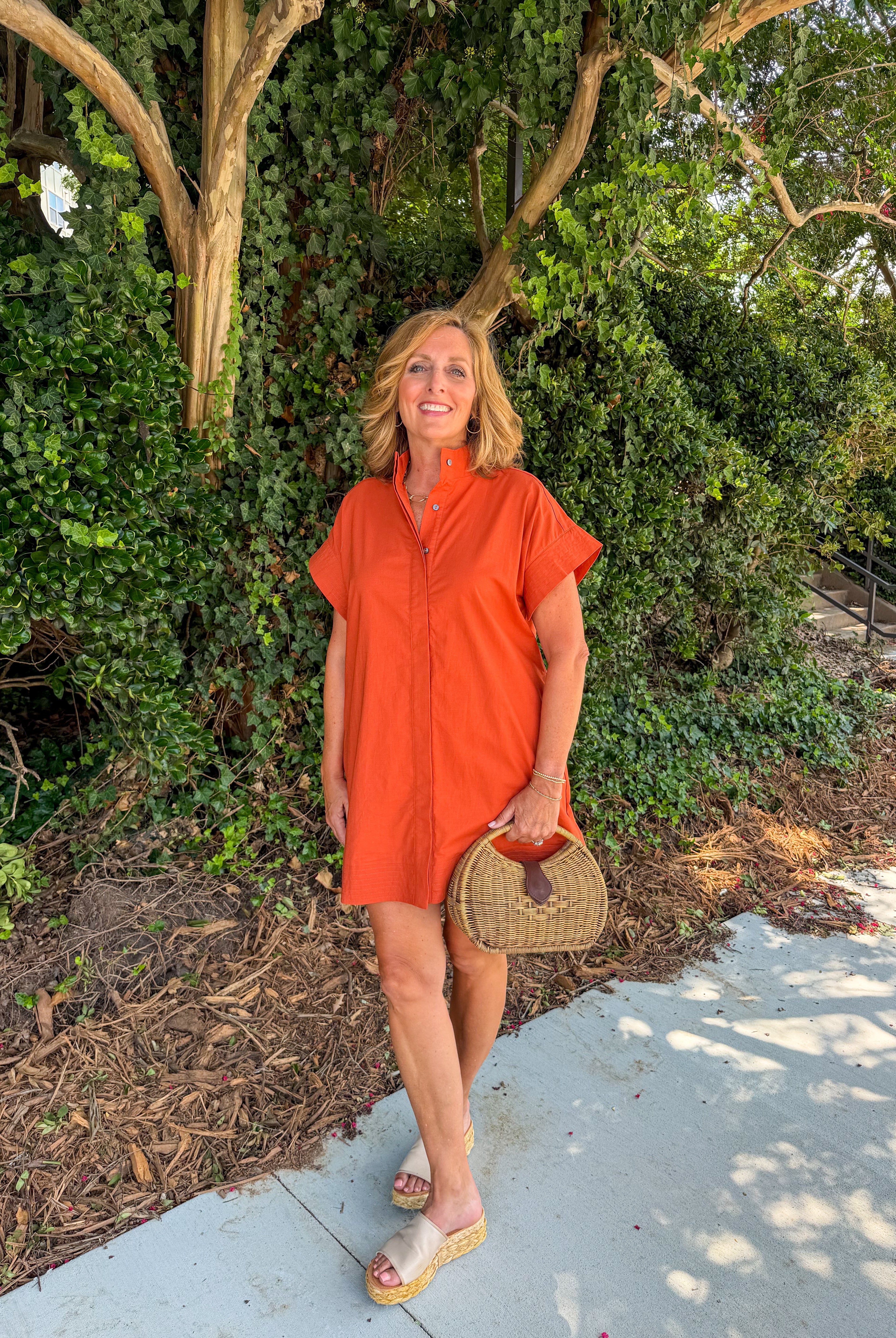 orange dress for game day Orange Sequin Game Day Shirt Dress