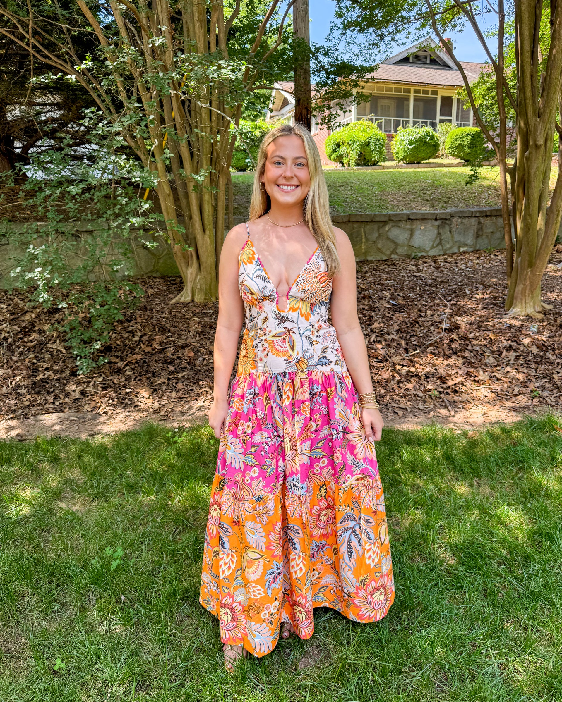 Farm Rio Ligia Floral Mix Maxi Dress Sleeveless – True Orange Boutique Farm Rio Ligia Floral Mix Maxi Dress Sleeveless – True Orange Boutique