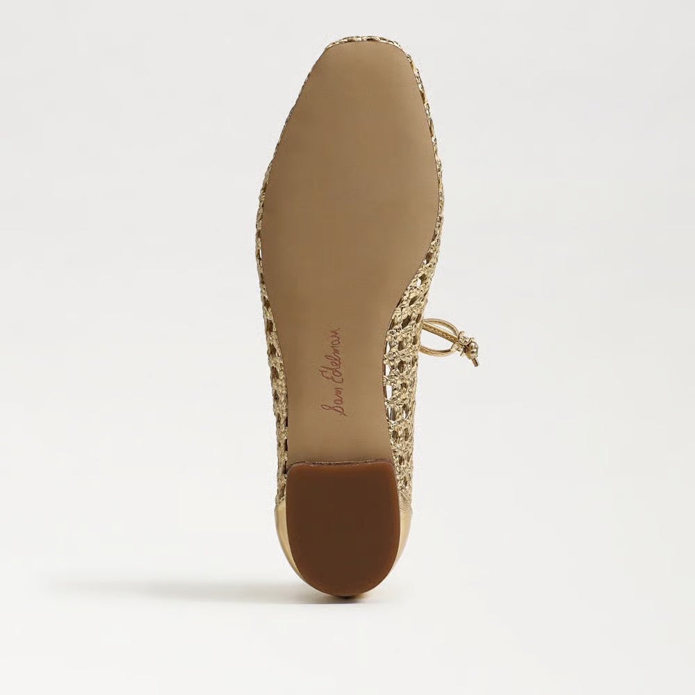 sam edelman gold dress Sam Edelman Marcie Ballet Flat Amber Gold Weave 9.5